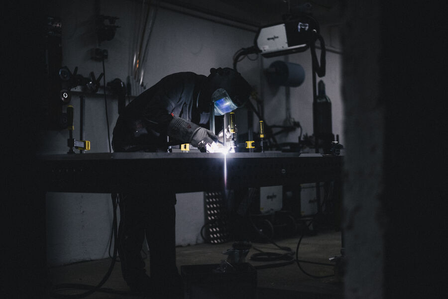 Schweißen — Ausbau in der Werkstatt